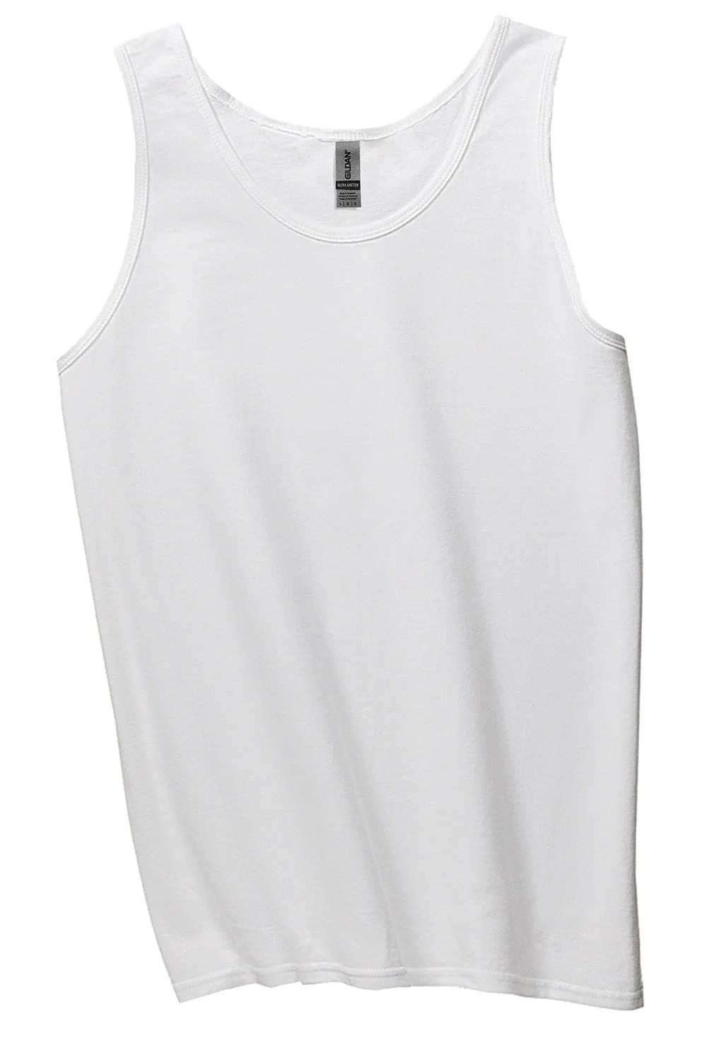 Gildan Mens Ultra Tank Top - White  Affordable Clothing Gildan