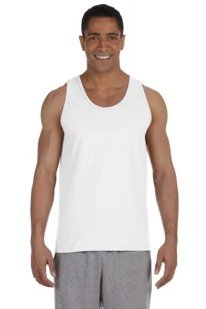 Gildan Mens Ultra Tank Top - White  Affordable Clothing Gildan