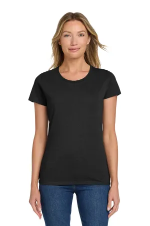 Gildan Womens Short Sleeve Crewneck T-Shirt - Black  Affordable Clothing Gildan