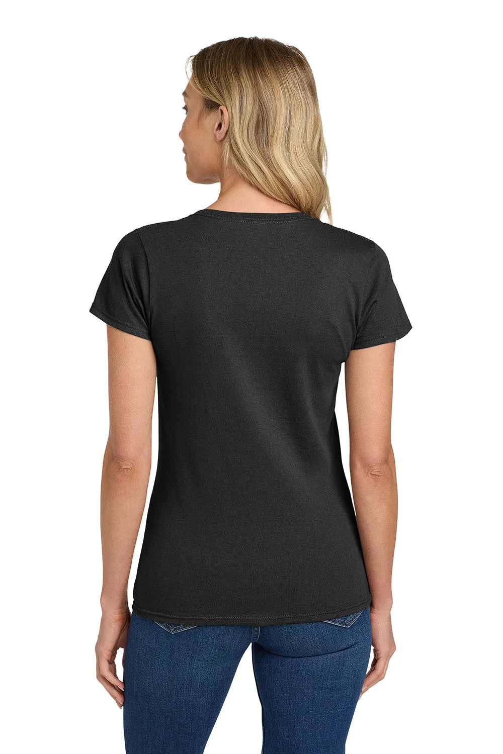 Gildan Womens Short Sleeve Crewneck T-Shirt - Black  Affordable Clothing Gildan