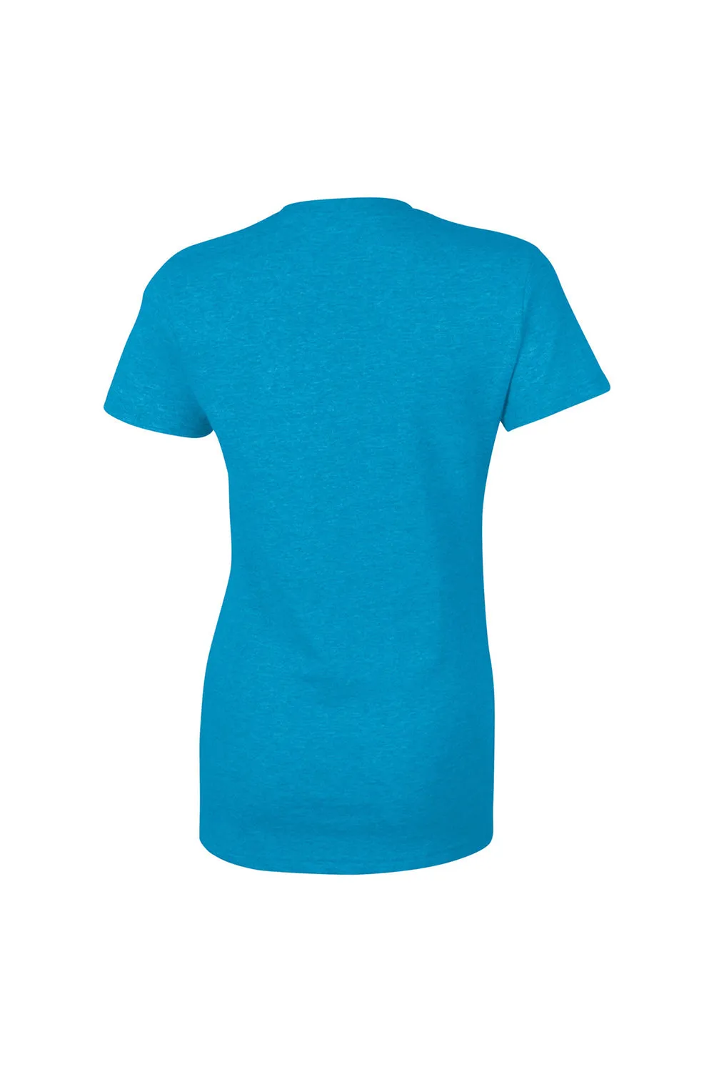 Gildan Womens Short Sleeve Crewneck T-Shirt - Heather Sapphire Blue  Affordable Clothing Gildan
