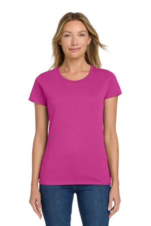 Gildan Womens Short Sleeve Crewneck T-Shirt - Heliconia Pink  Affordable Clothing Gildan