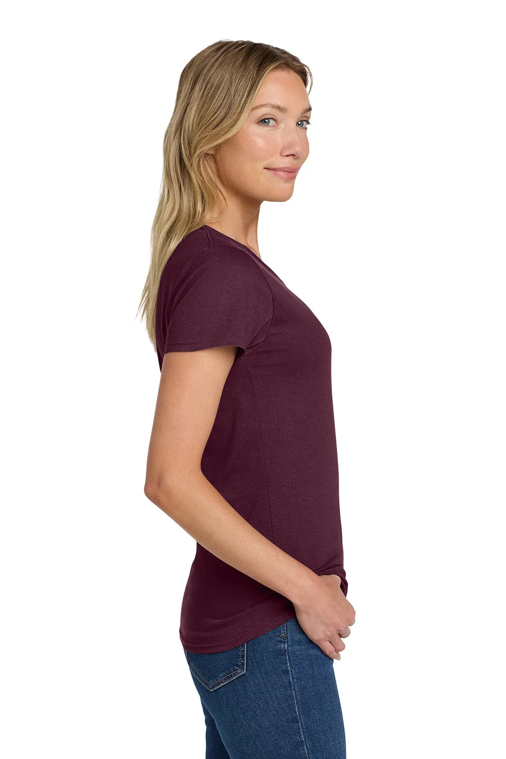 Gildan Womens Short Sleeve Crewneck T-Shirt - Maroon  Affordable Clothing Gildan