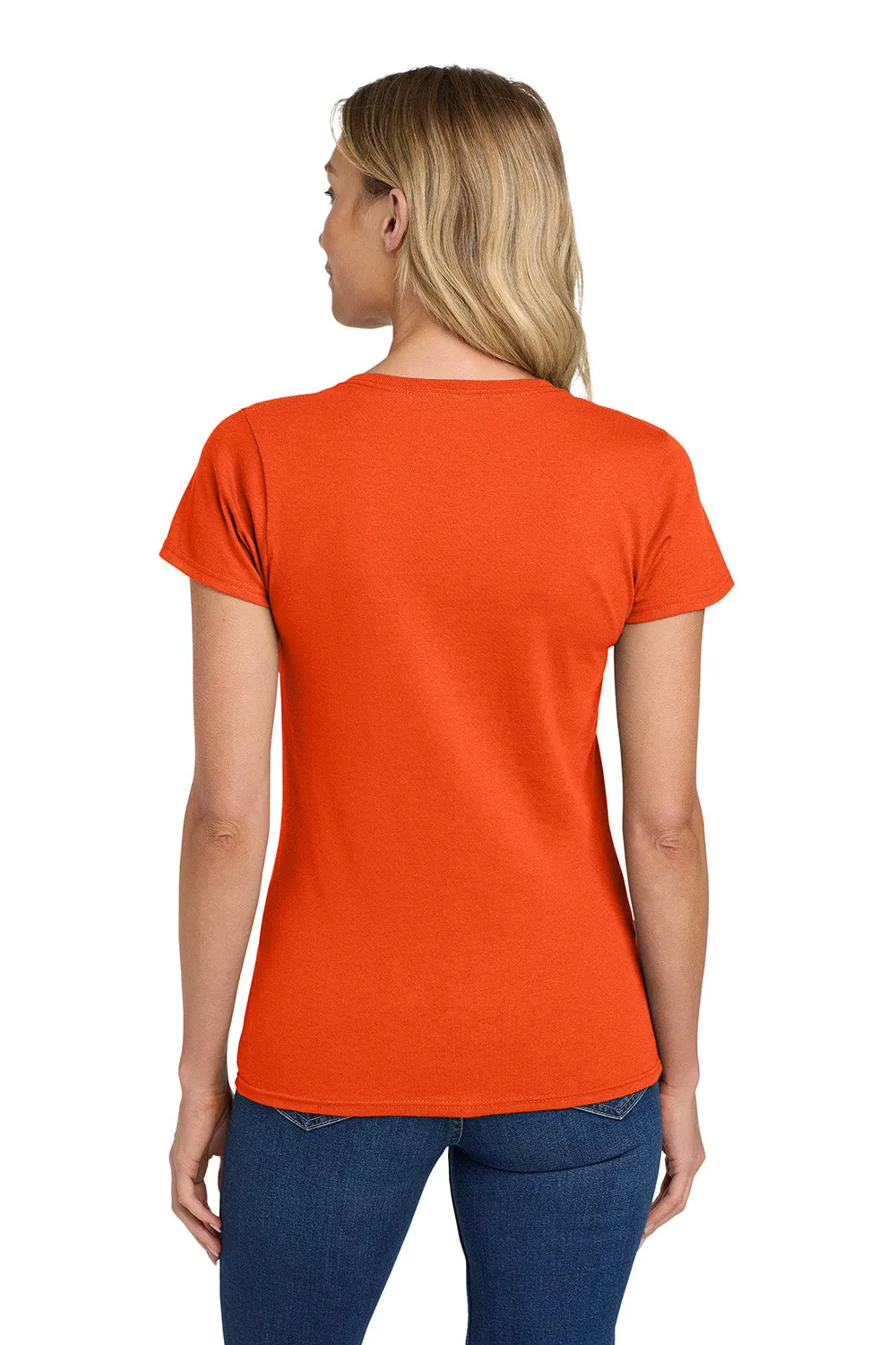 Gildan Womens Short Sleeve Crewneck T-Shirt - Orange  Affordable Clothing Gildan