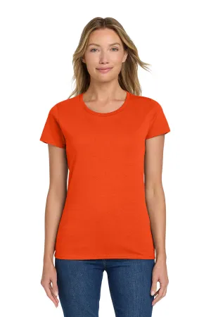 Gildan Womens Short Sleeve Crewneck T-Shirt - Orange  Affordable Clothing Gildan