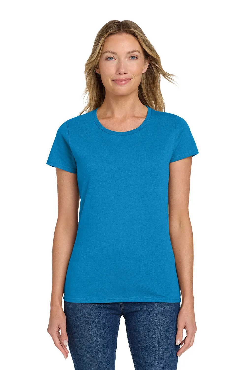 Gildan Womens Short Sleeve Crewneck T-Shirt - Sapphire Blue  Affordable Clothing Gildan