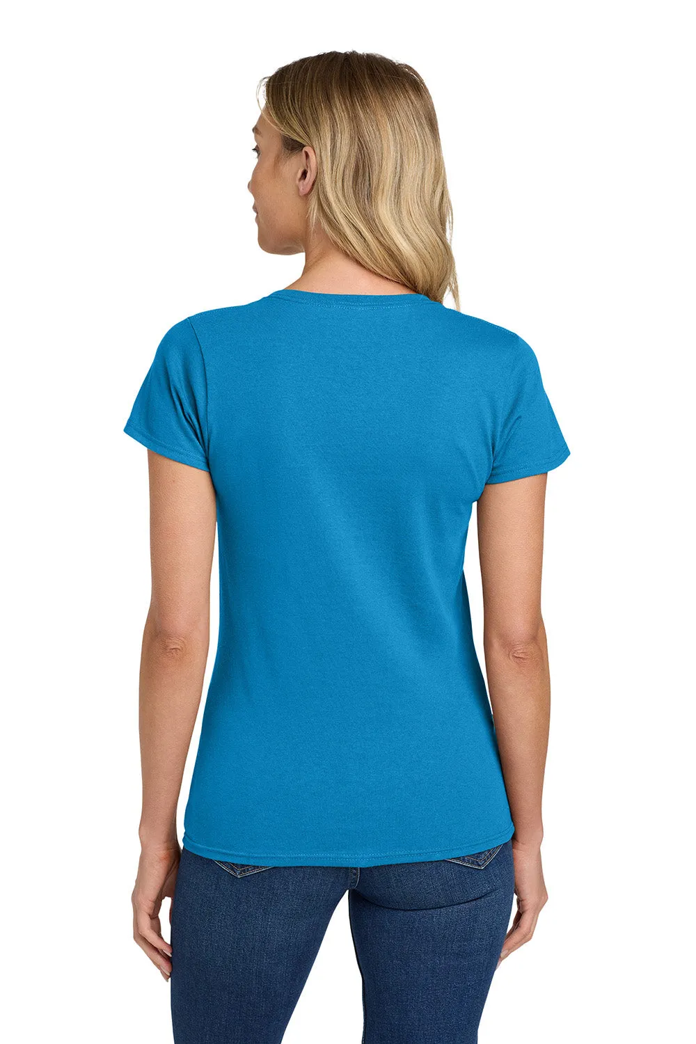 Gildan Womens Short Sleeve Crewneck T-Shirt - Sapphire Blue  Affordable Clothing Gildan