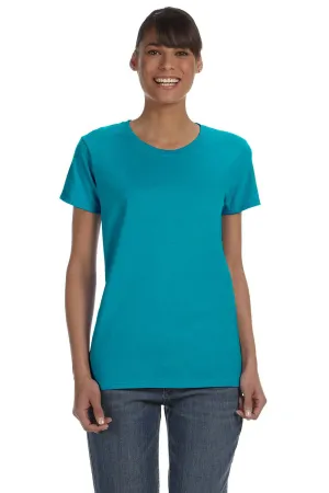 Gildan Womens Short Sleeve Crewneck T-Shirt - Tropical Blue  Affordable Clothing Gildan