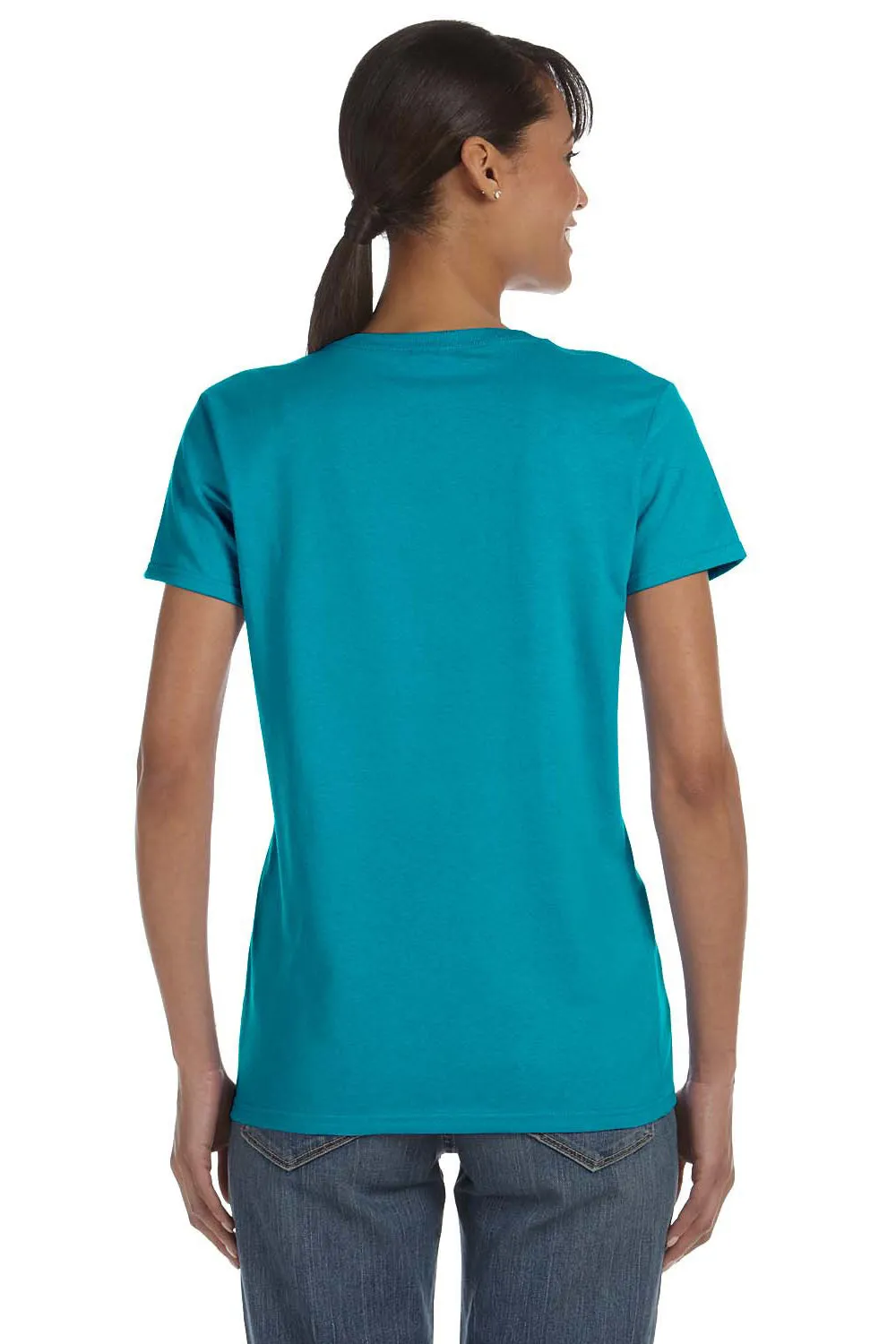 Gildan Womens Short Sleeve Crewneck T-Shirt - Tropical Blue  Affordable Clothing Gildan