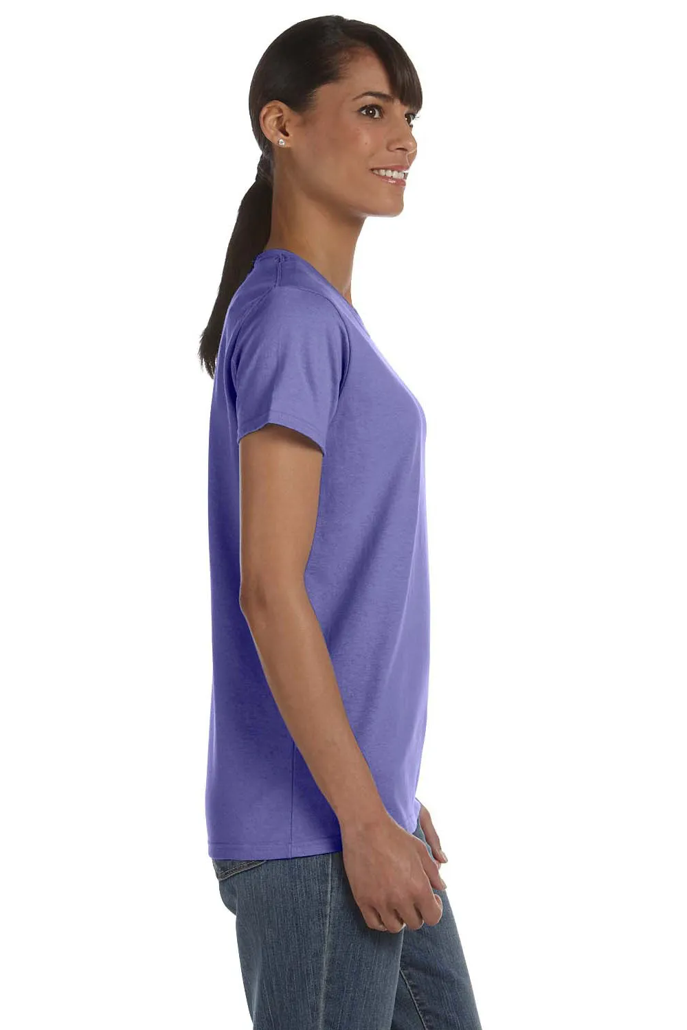 Gildan Womens Short Sleeve Crewneck T-Shirt - Violet Purple  Affordable Clothing Gildan