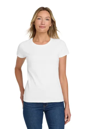 Gildan Womens Short Sleeve Crewneck T-Shirt - White  Affordable Clothing Gildan