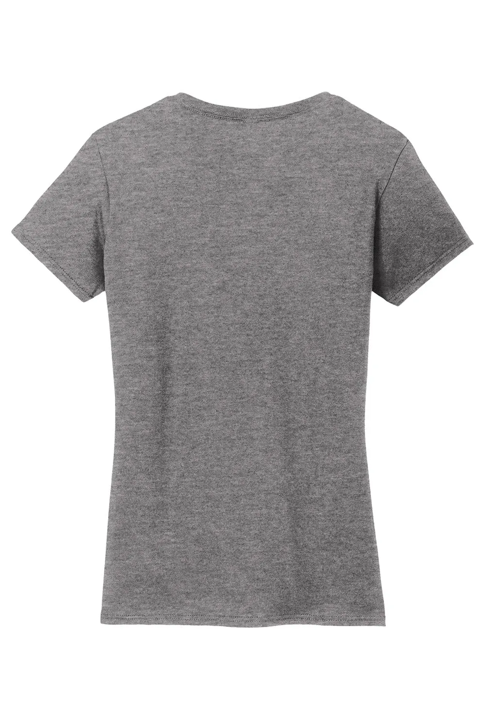 Gildan Womens Short Sleeve V-Neck T-Shirt - Heather Graphite Grey  Affordable Clothing Gildan