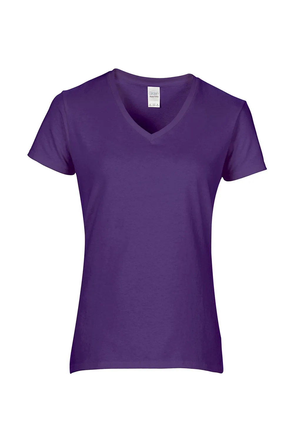 Gildan Womens Short Sleeve V-Neck T-Shirt - Purple  Affordable Clothing Gildan