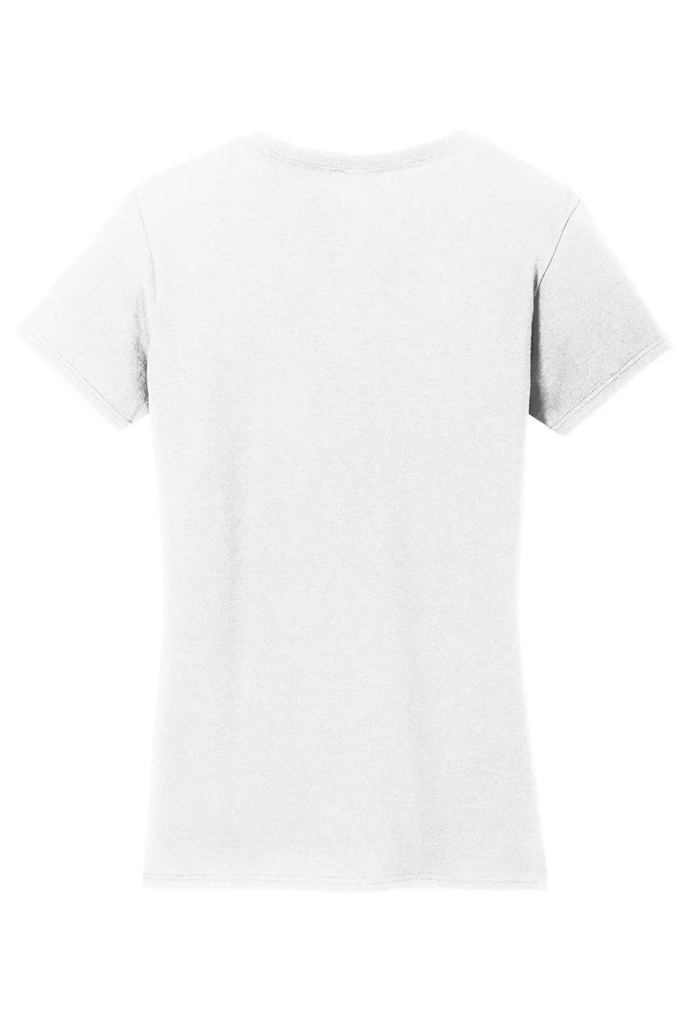 Gildan Womens Short Sleeve V-Neck T-Shirt - White  Affordable Clothing Gildan