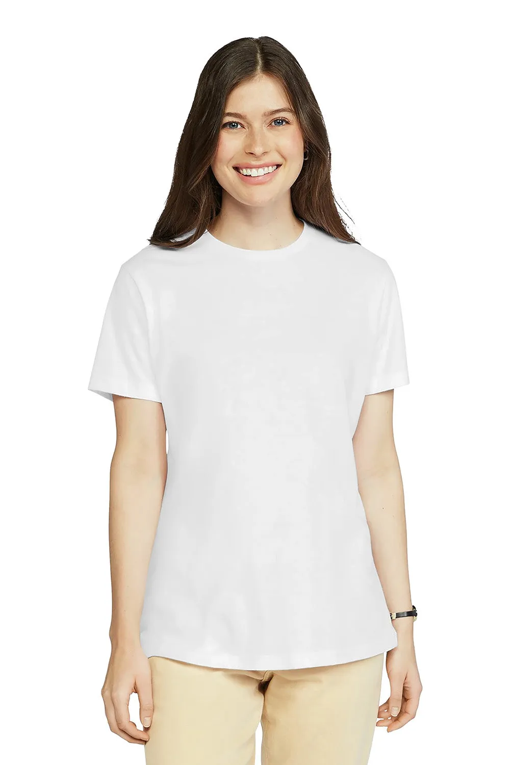Gildan Womens Softstyle CVC Short Sleeve Crewneck T-Shirt - White  Affordable Clothing Gildan