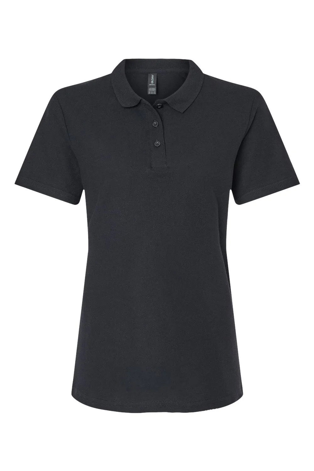 Gildan Womens SoftStyle Double Pique Short Sleeve Polo Shirt - Black  Affordable Clothing Gildan