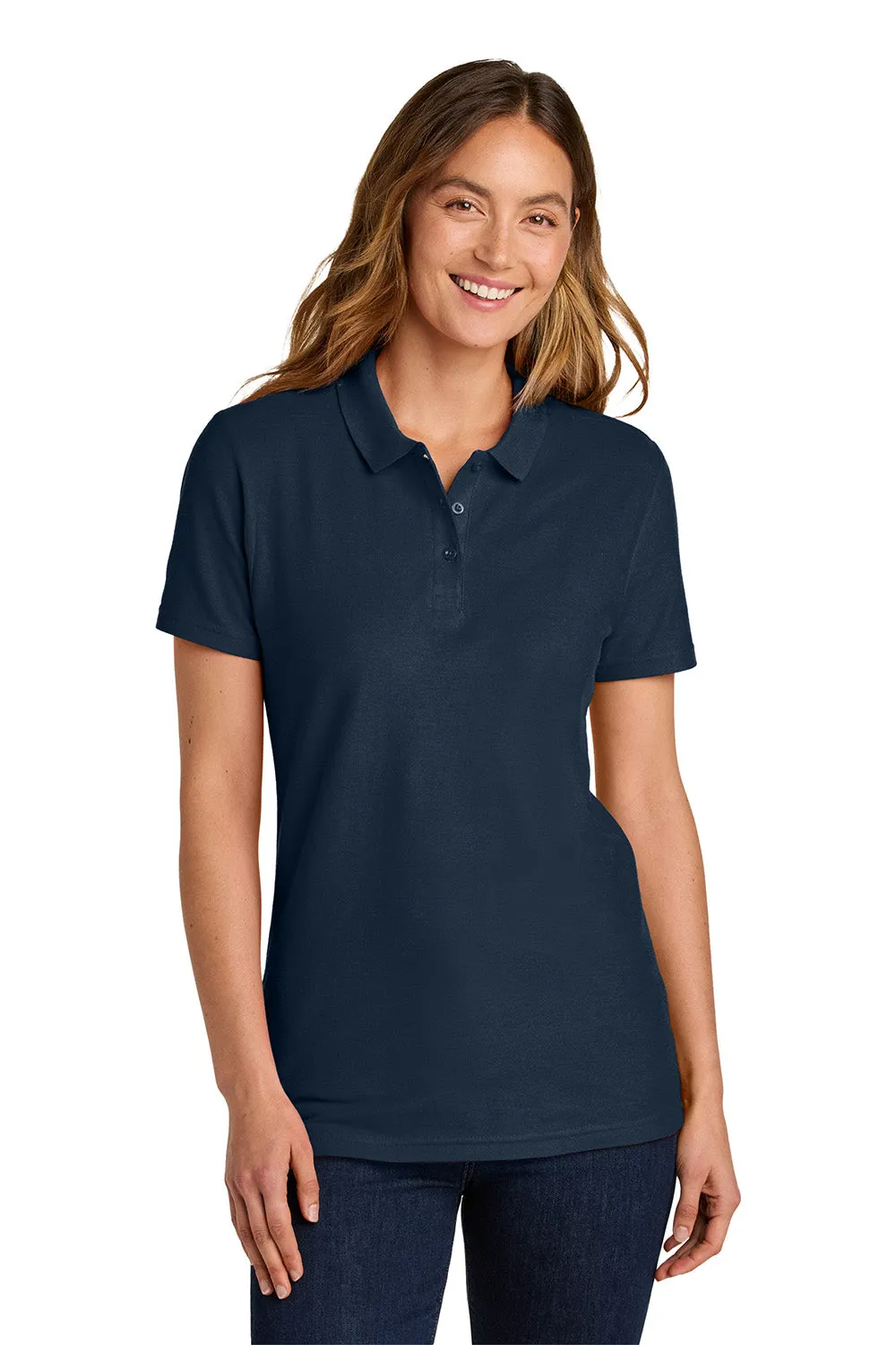 Gildan Womens Softstyle Pique Short Sleeve Polo Shirt - Navy Blue  Affordable Clothing Gildan