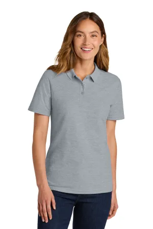 Gildan Womens Softstyle Pique Short Sleeve Polo Shirt - Sport Grey  Affordable Clothing Gildan