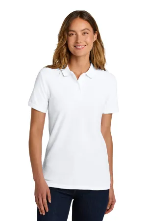 Gildan Womens Softstyle Pique Short Sleeve Polo Shirt - White  Affordable Clothing Gildan