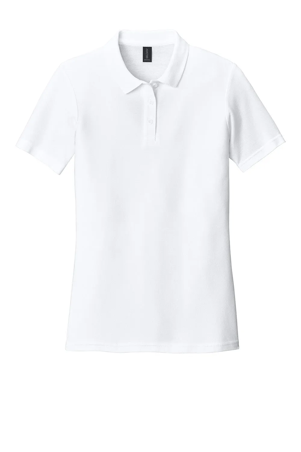 Gildan Womens Softstyle Pique Short Sleeve Polo Shirt - White  Affordable Clothing Gildan