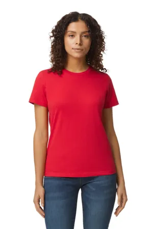 Gildan Womens Softstyle Short Sleeve Crewneck T-Shirt - Red  Affordable Clothing Gildan