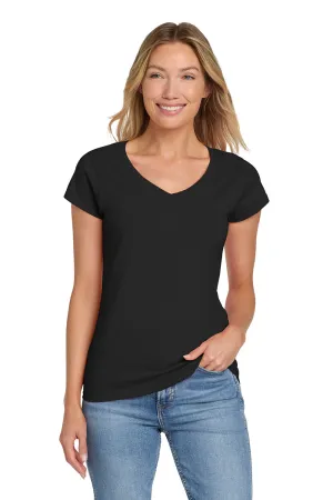 Gildan Womens Softstyle Short Sleeve V-Neck T-Shirt - Black  Affordable Clothing Gildan