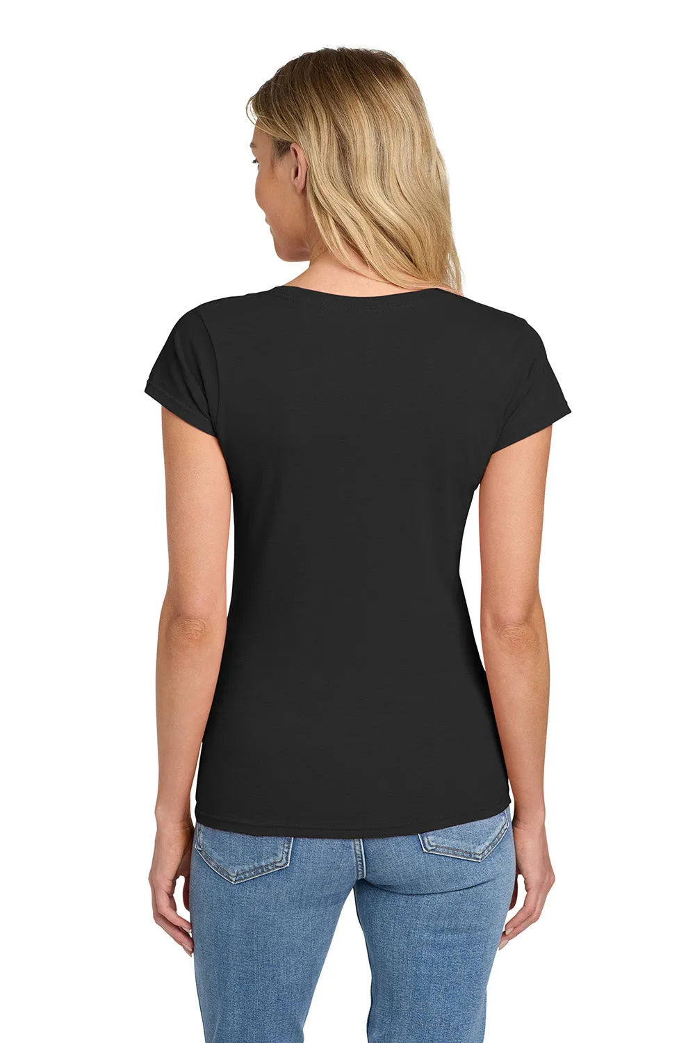 Gildan Womens Softstyle Short Sleeve V-Neck T-Shirt - Black  Affordable Clothing Gildan