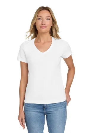 Gildan Womens Softstyle Short Sleeve V-Neck T-Shirt - White  Affordable Clothing Gildan