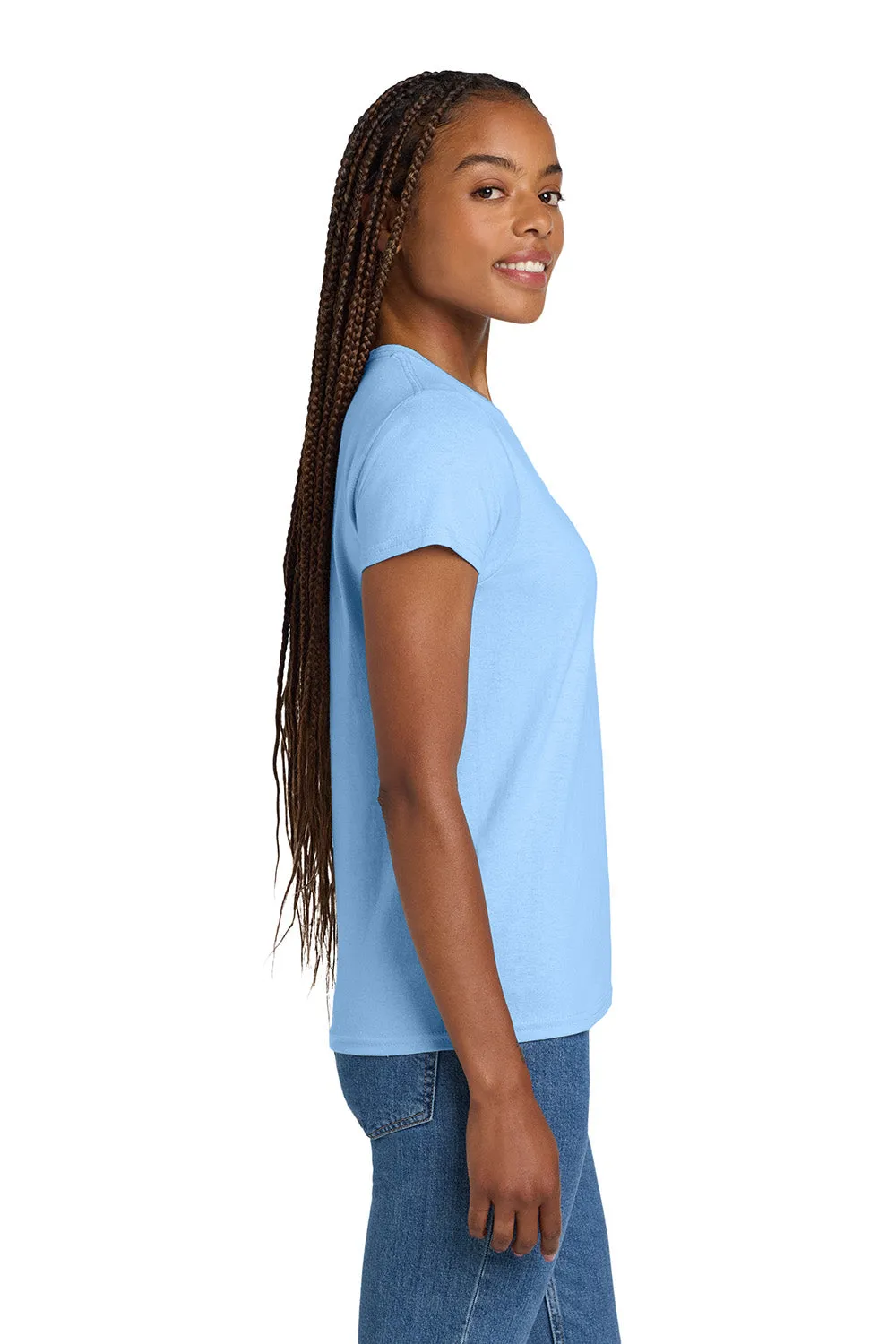 Gildan Womens Ultra Short Sleeve Crewneck T-Shirt - Light Blue  Affordable Clothing Gildan