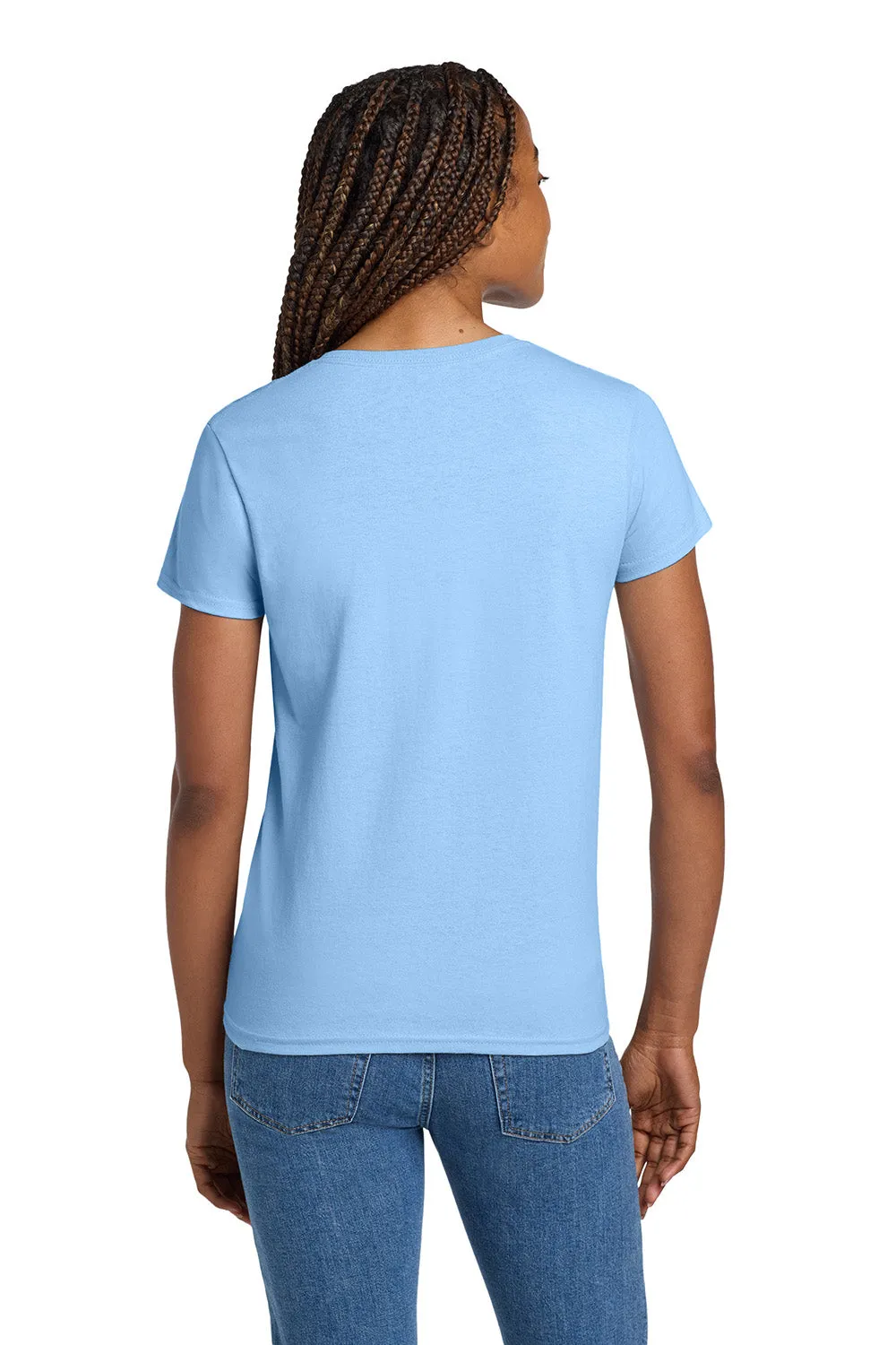 Gildan Womens Ultra Short Sleeve Crewneck T-Shirt - Light Blue  Affordable Clothing Gildan