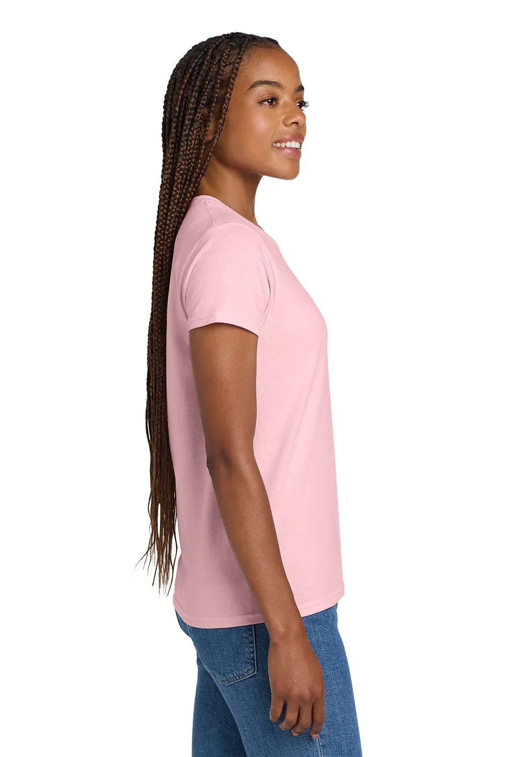 Gildan Womens Ultra Short Sleeve Crewneck T-Shirt - Light Pink  Affordable Clothing Gildan