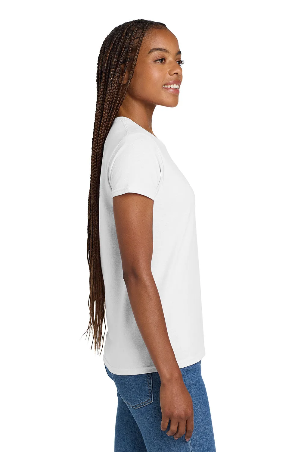 Gildan Womens Ultra Short Sleeve Crewneck T-Shirt - White  Affordable Clothing Gildan