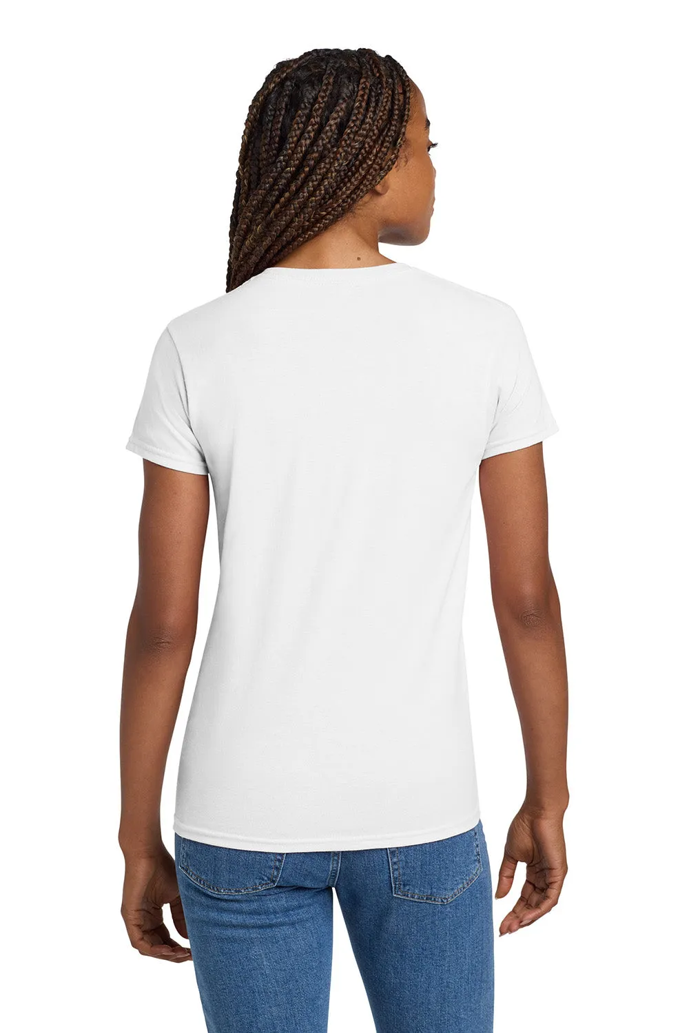 Gildan Womens Ultra Short Sleeve Crewneck T-Shirt - White  Affordable Clothing Gildan