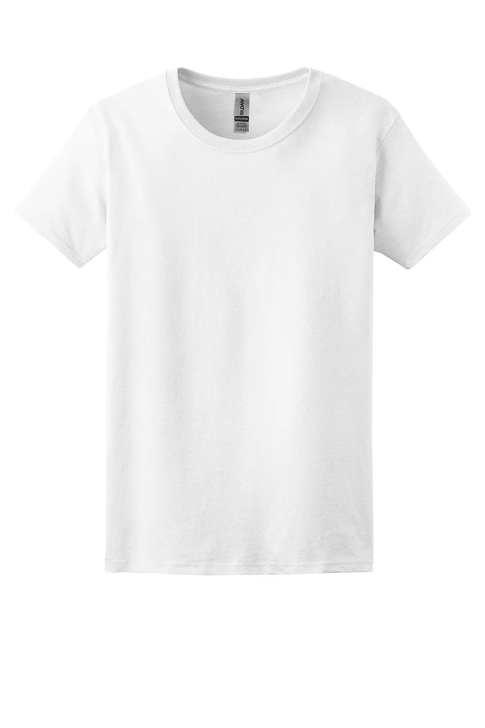 Gildan Womens Ultra Short Sleeve Crewneck T-Shirt - White  Affordable Clothing Gildan