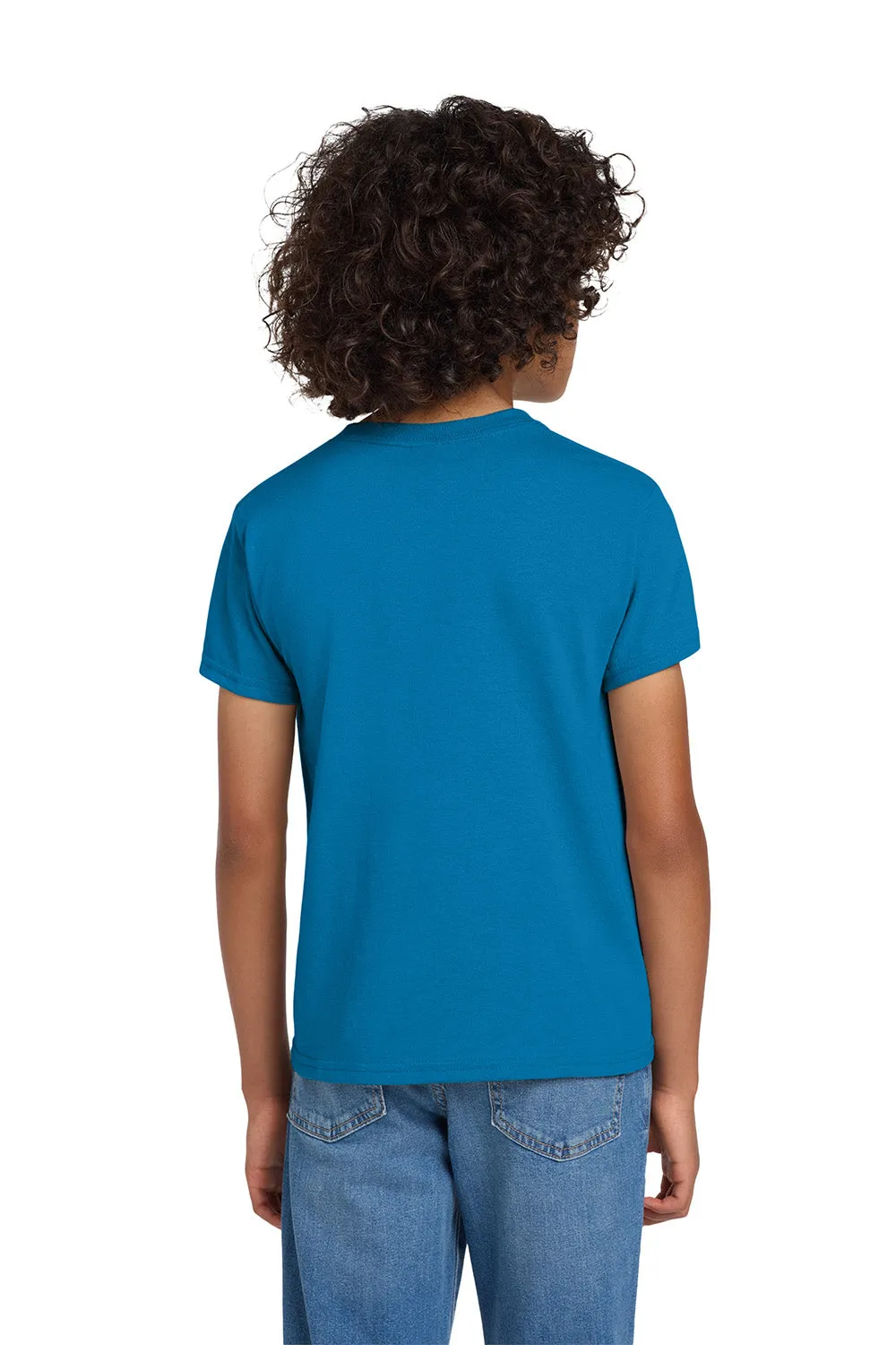 Gildan Youth DryBlend Moisture Wicking Short Sleeve Crewneck T-Shirt - Sapphire Blue  Affordable Clothing Gildan