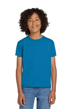 Gildan Youth DryBlend Moisture Wicking Short Sleeve Crewneck T-Shirt - Sapphire Blue  Affordable Clothing Gildan