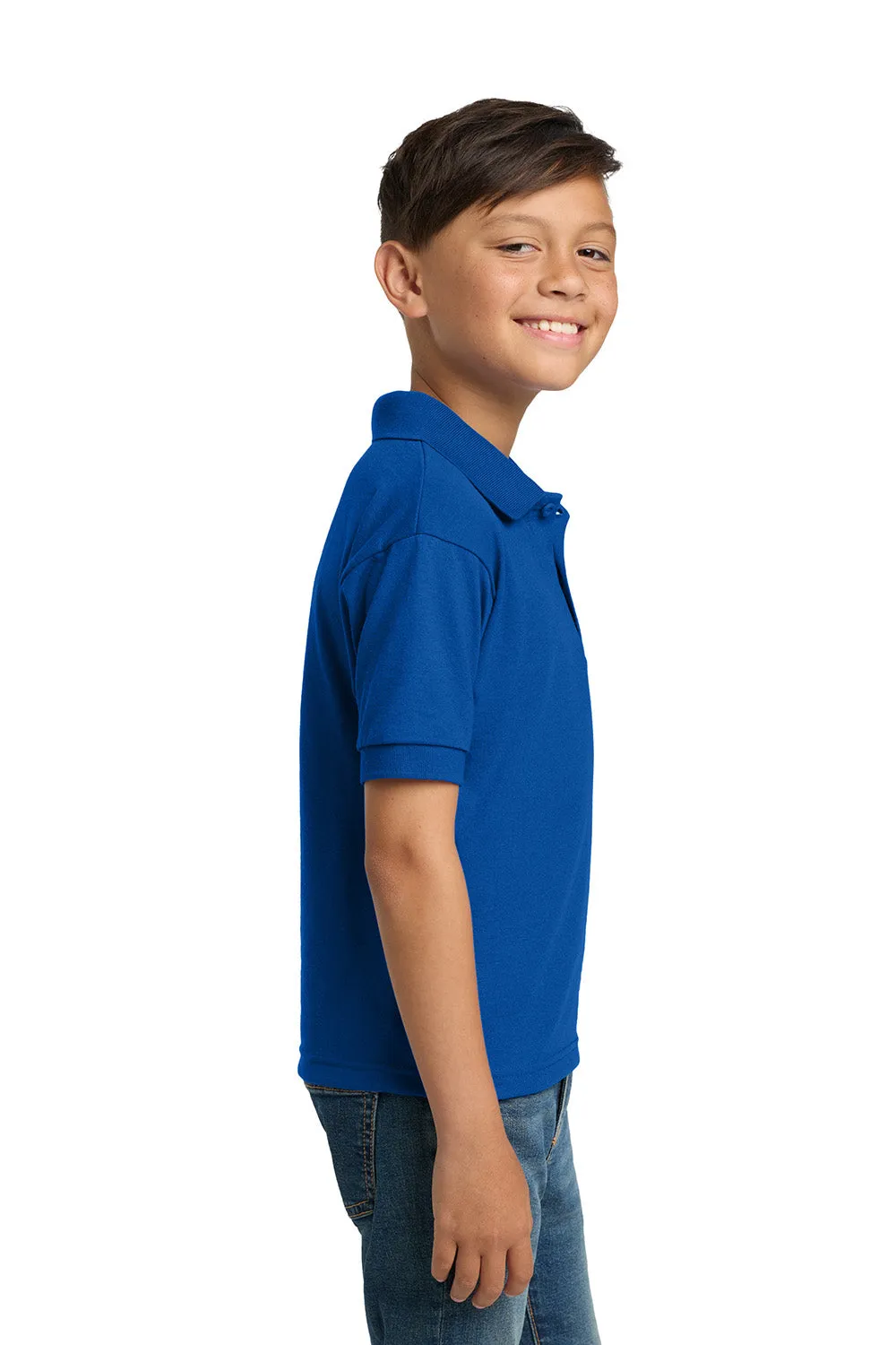 Gildan Youth DryBlend Moisture Wicking Short Sleeve Polo Shirt - Royal Blue  Affordable Clothing Gildan