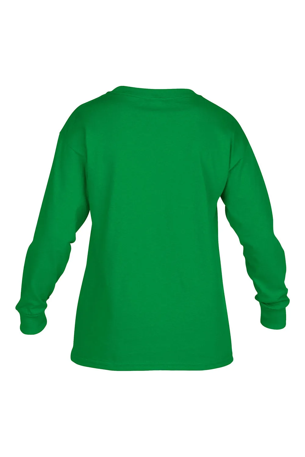 Gildan Youth Long Sleeve Crewneck T-Shirt - Irish Green  Affordable Clothing Gildan