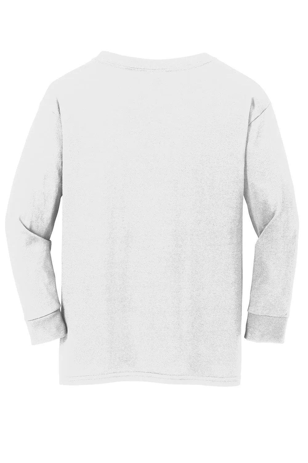 Gildan Youth Long Sleeve Crewneck T-Shirt - White  Affordable Clothing Gildan