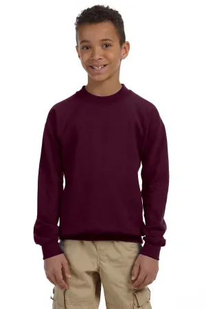 Gildan Youth Pill Resistant Fleece Crewneck Sweatshirt - Maroon  Affordable Clothing Gildan