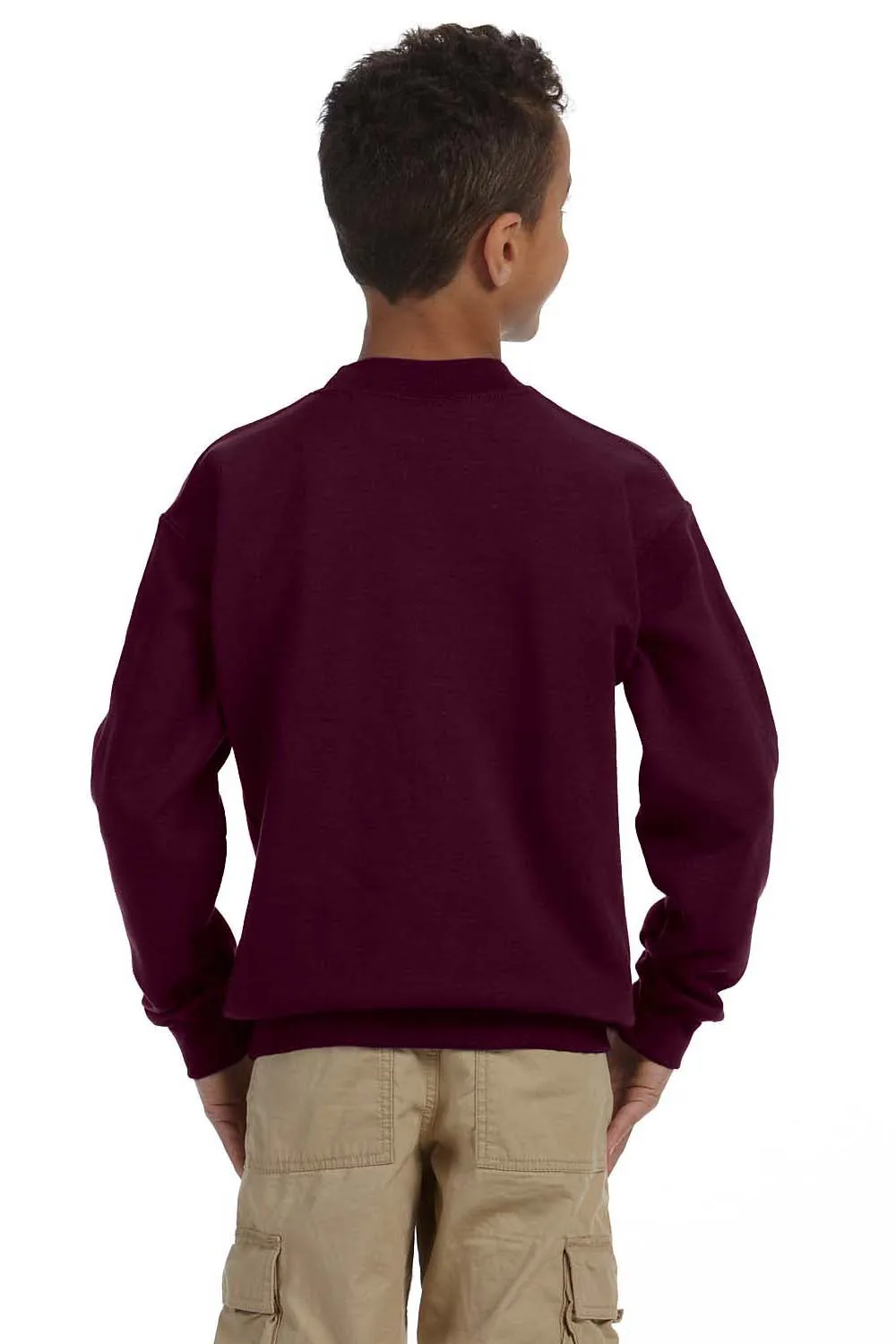 Gildan Youth Pill Resistant Fleece Crewneck Sweatshirt - Maroon  Affordable Clothing Gildan