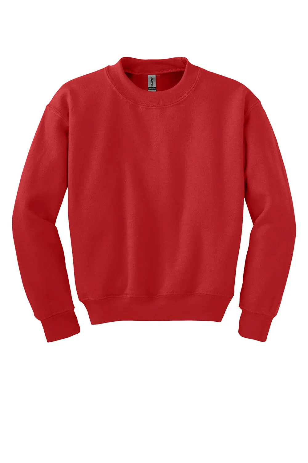 Gildan Youth Pill Resistant Fleece Crewneck Sweatshirt - Red  Affordable Clothing Gildan