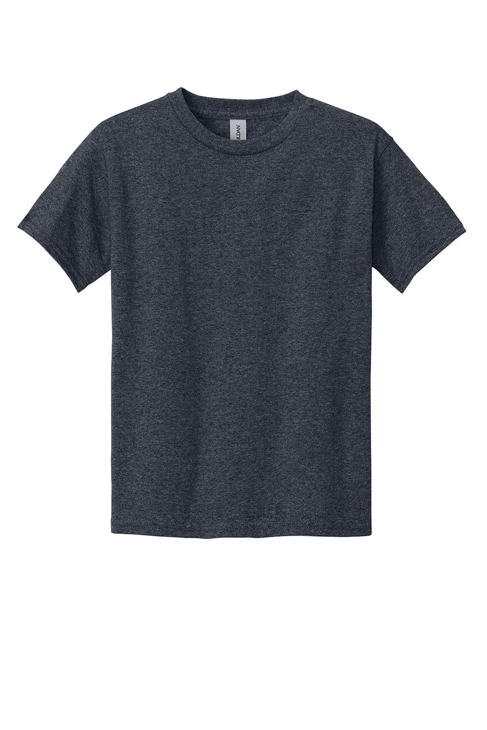 Gildan Youth Short Sleeve Crewneck T-Shirt - Heather Navy Blue  Affordable Clothing Gildan