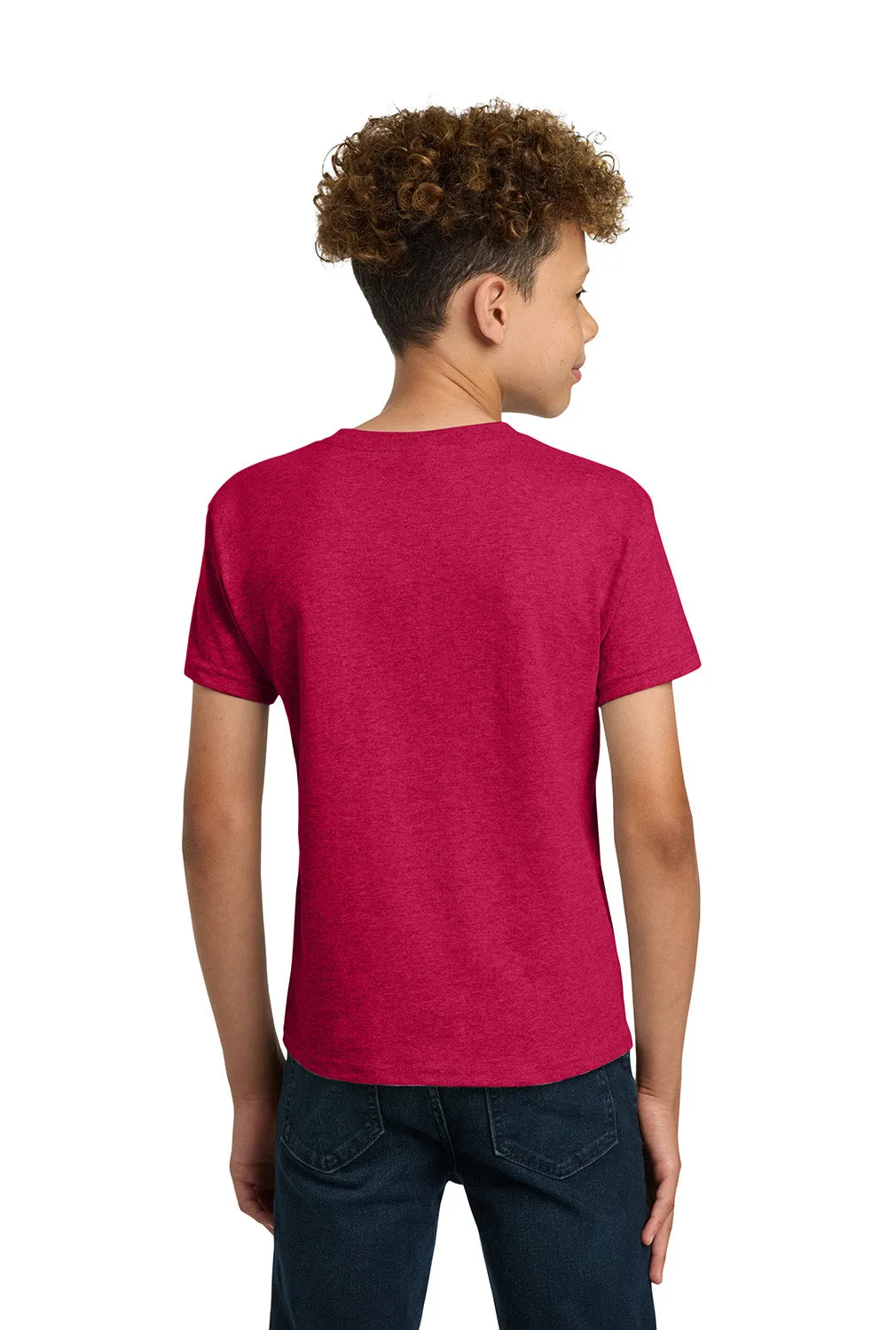Gildan Youth Short Sleeve Crewneck T-Shirt - Heather Red  Affordable Clothing Gildan