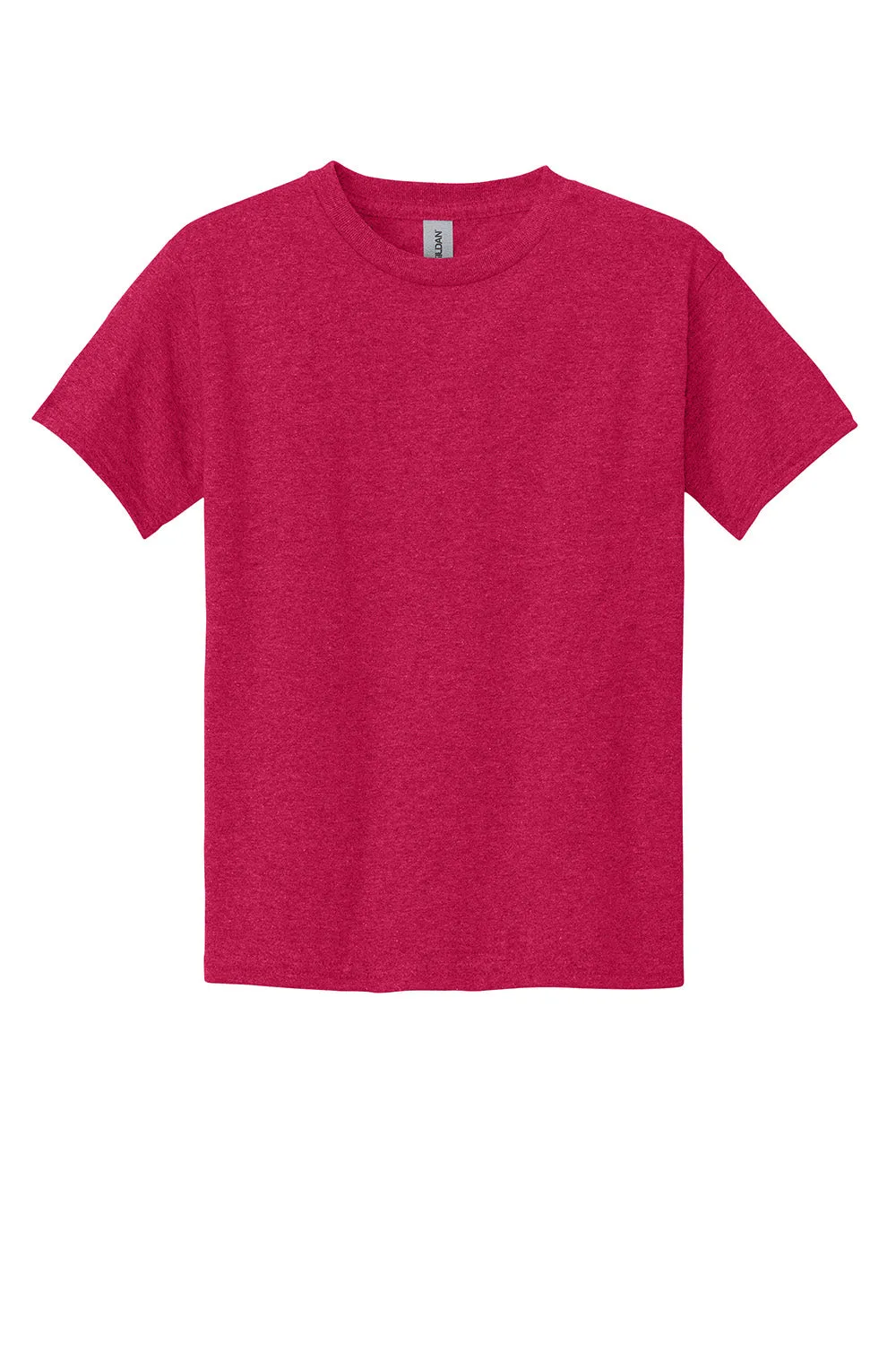 Gildan Youth Short Sleeve Crewneck T-Shirt - Heather Red  Affordable Clothing Gildan