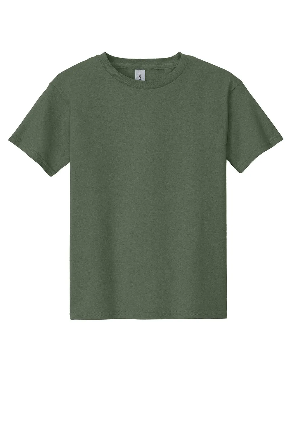 Gildan Youth Short Sleeve Crewneck T-Shirt - Military Green  Affordable Clothing Gildan