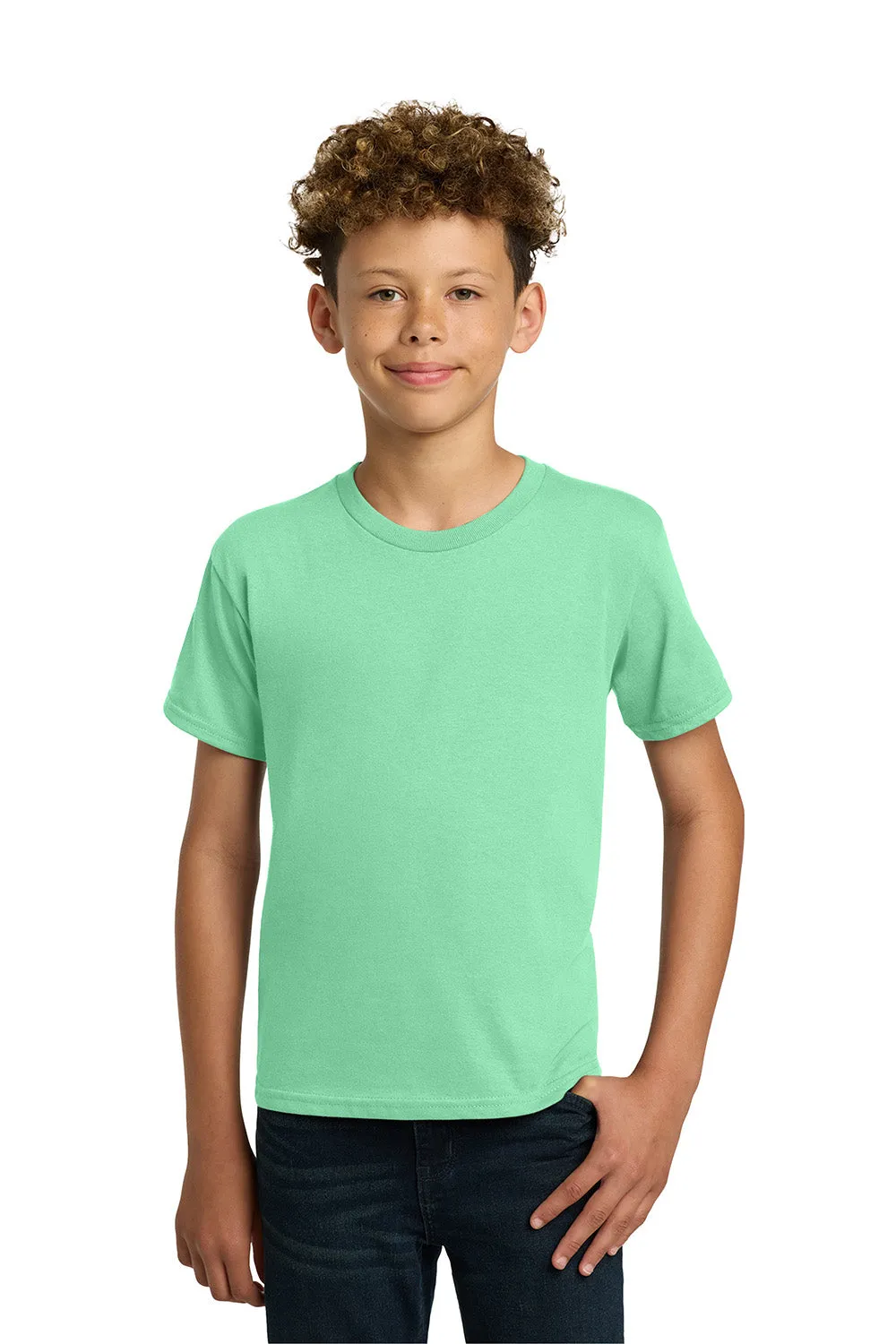 Gildan Youth Short Sleeve Crewneck T-Shirt - Mint Green  Affordable Clothing Gildan