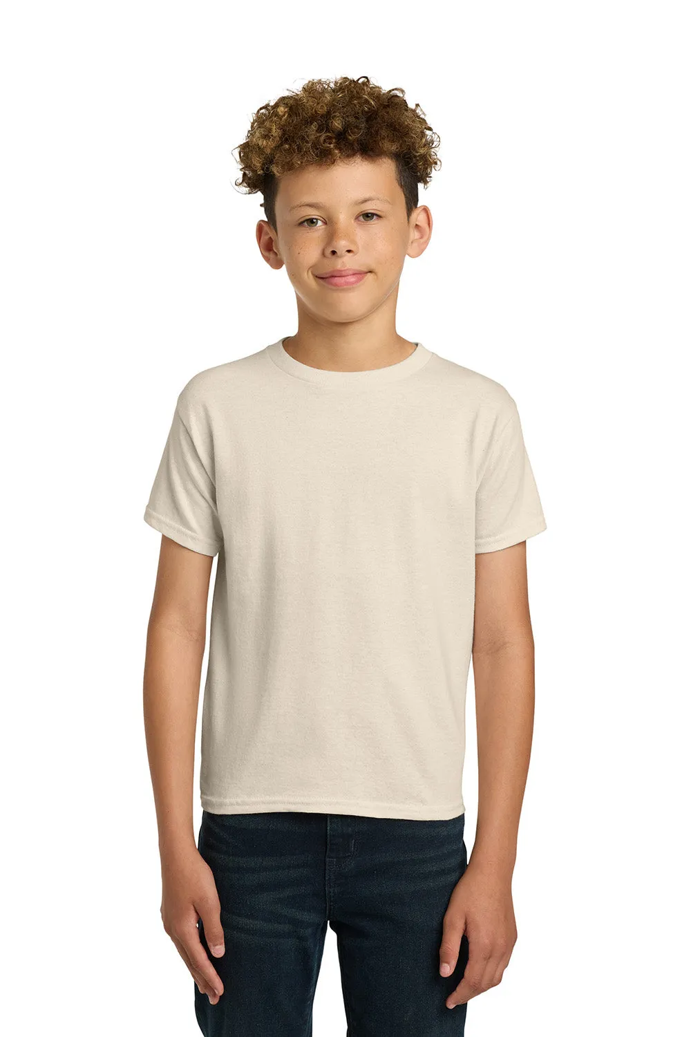 Gildan Youth Short Sleeve Crewneck T-Shirt - Natural  Affordable Clothing Gildan