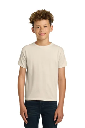 Gildan Youth Short Sleeve Crewneck T-Shirt - Natural  Affordable Clothing Gildan