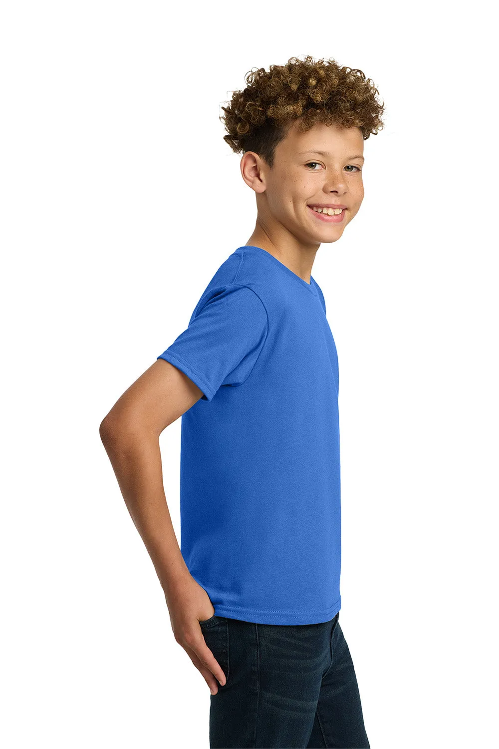 Gildan Youth Short Sleeve Crewneck T-Shirt - Neon Blue  Affordable Clothing Gildan